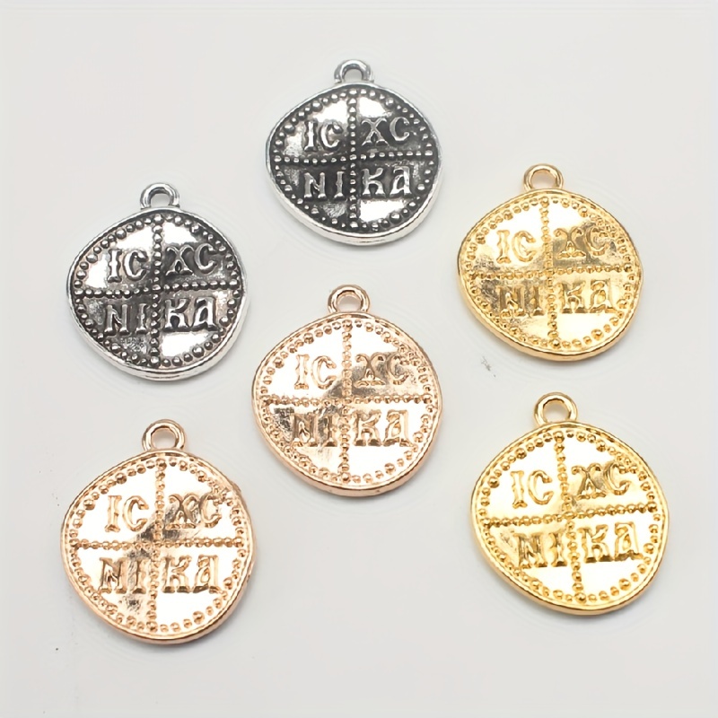 10pcs Cross Alloy Card Tag Pendant DIY Charms Earrings Bracelet